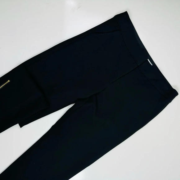 Trina Turk Black Straight Leg Pants Exposed Gold Zipper Size 4‎ - Picture 2 of 11